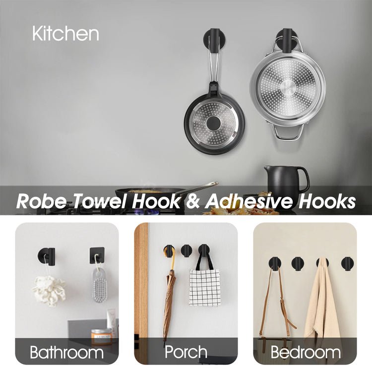 9 Pieces Bathroom Hardware Set Wall Mounted Towel Bar