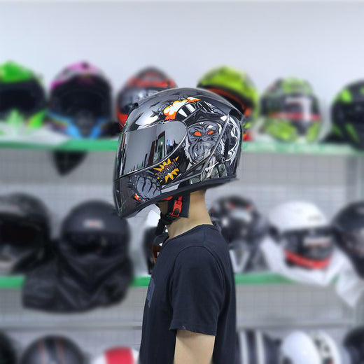 Full Face Bicycle Helmet with Dual Lenses