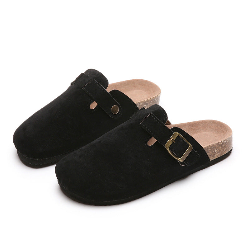 Unisex Cork Footbed Closed-Toe Slippers