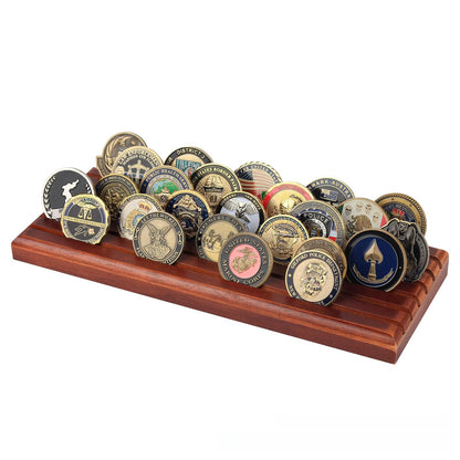 Wooden Multi Layer Coin Medal Display Rack