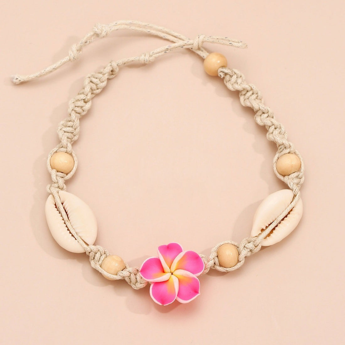 Bohemian Handmade Shell Clay Flower Beaded