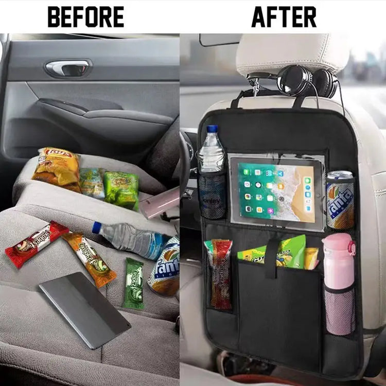Car Seatback Organizer with Cup Holder