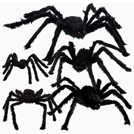 Glowing Plush Spider Halloween Decoration