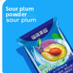 Tart plum powder, fresh orange powder