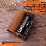 Universal Leather Camera Bag for Canon Sony Ricoh