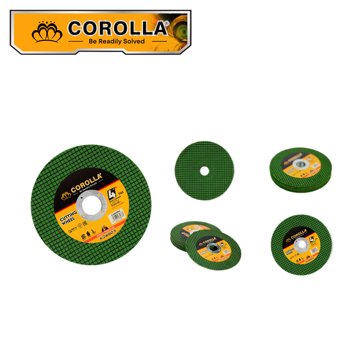 Various-sized grinding wheel cutting discs