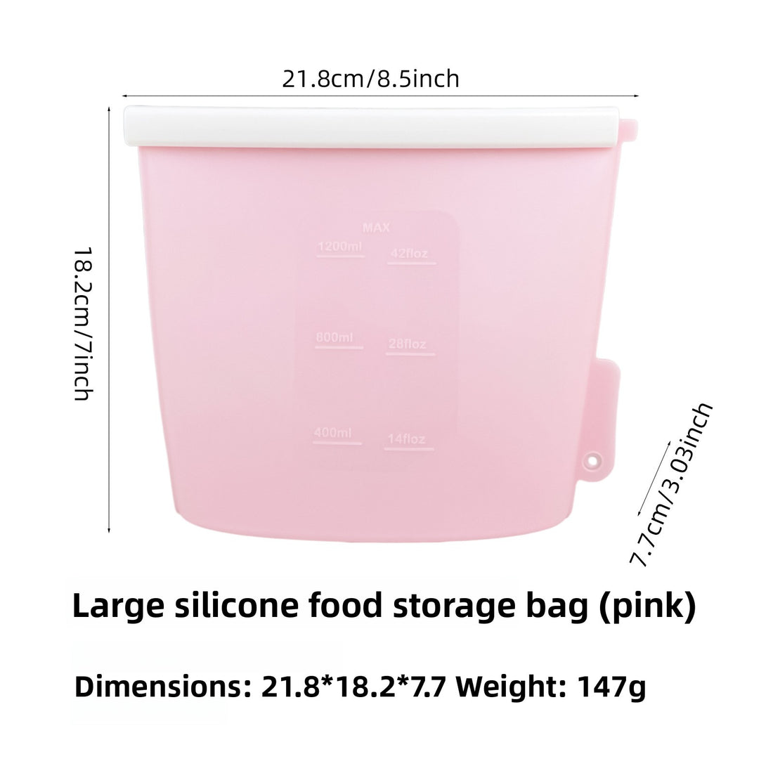 Food-grade vertical silicone fresh-keeping bag