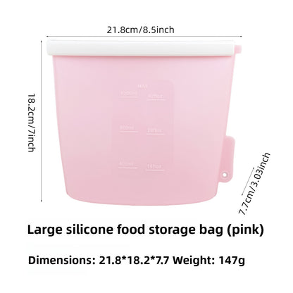 Food-grade vertical silicone fresh-keeping bag