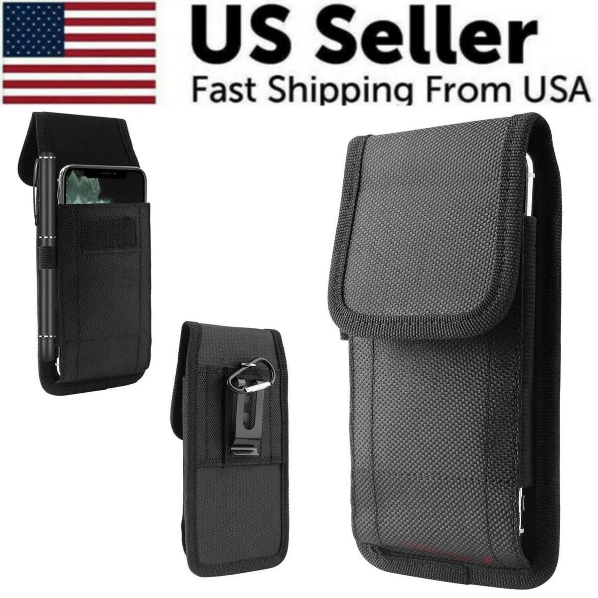 Phone holster clip rotated horizontally