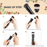 Electric makeup brush close-up of soft bristle head