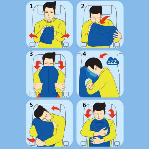 Inflatable Travel Pillow with Lumbar Support