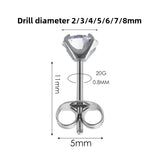 Cubic Zirconia Stainless Steel Ear Studs product image 3