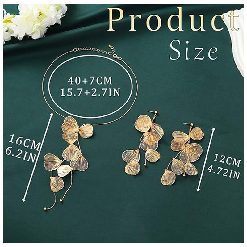 Ginkgo leaf necklace product size 40 cm plus 7 cm chain, 16 cm drop