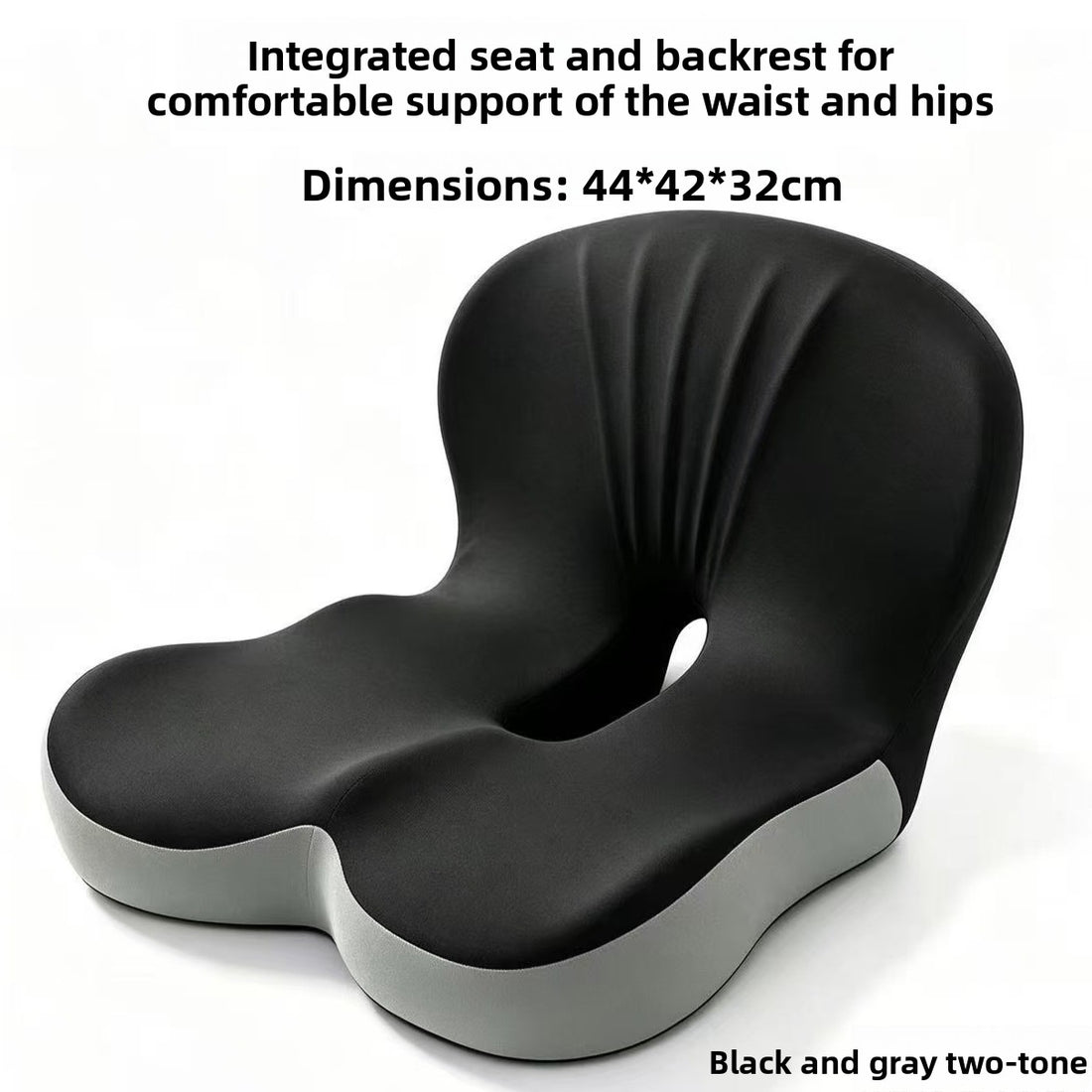 Ergonomic Memory Foam Seat Cushion with Lumbar Support Breathable Office Chair Pad