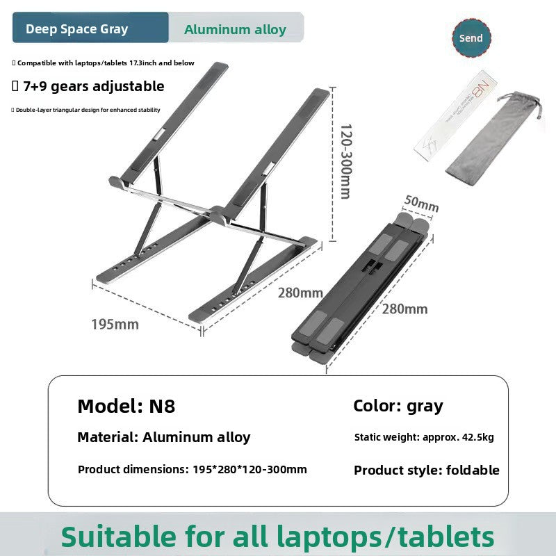 N8 aluminum alloy New Laptop Stand double layer