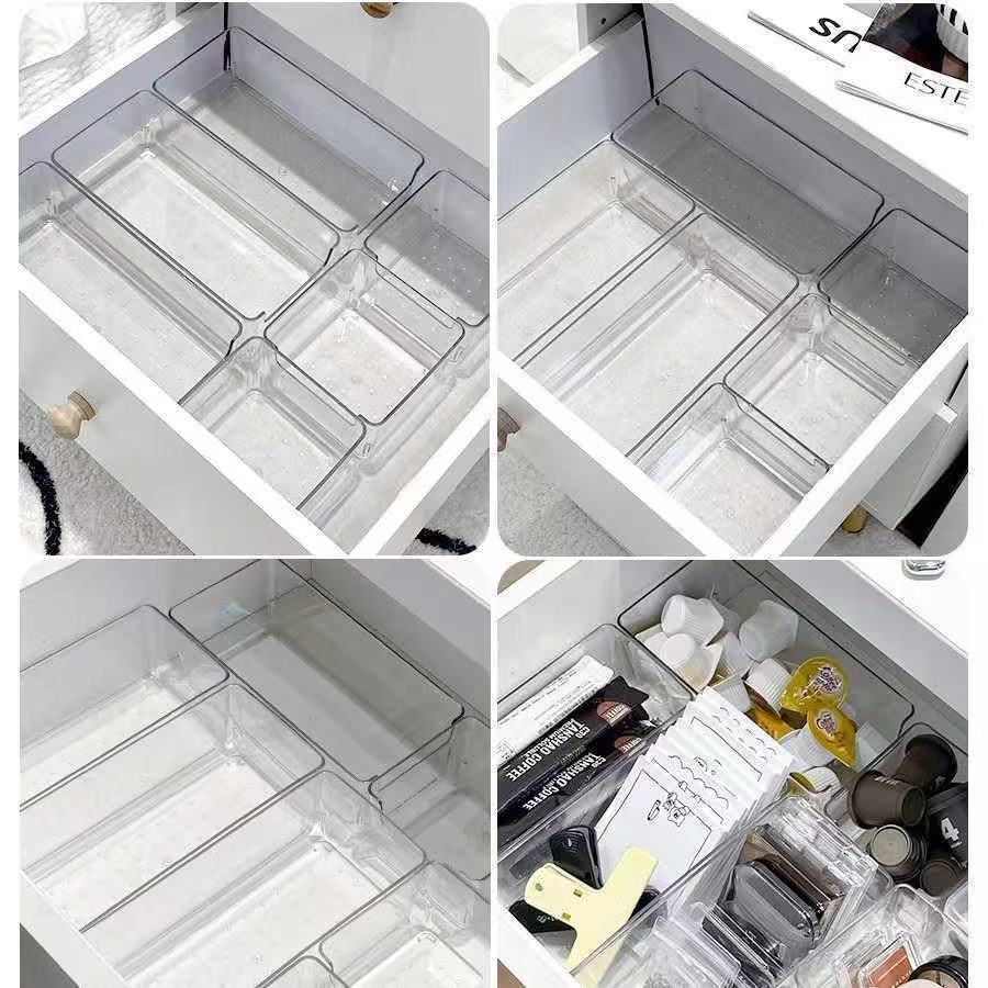 Small clear PET open-top desktop storage box, photo 3