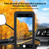 Motorcycle phone holder waterproof body close up