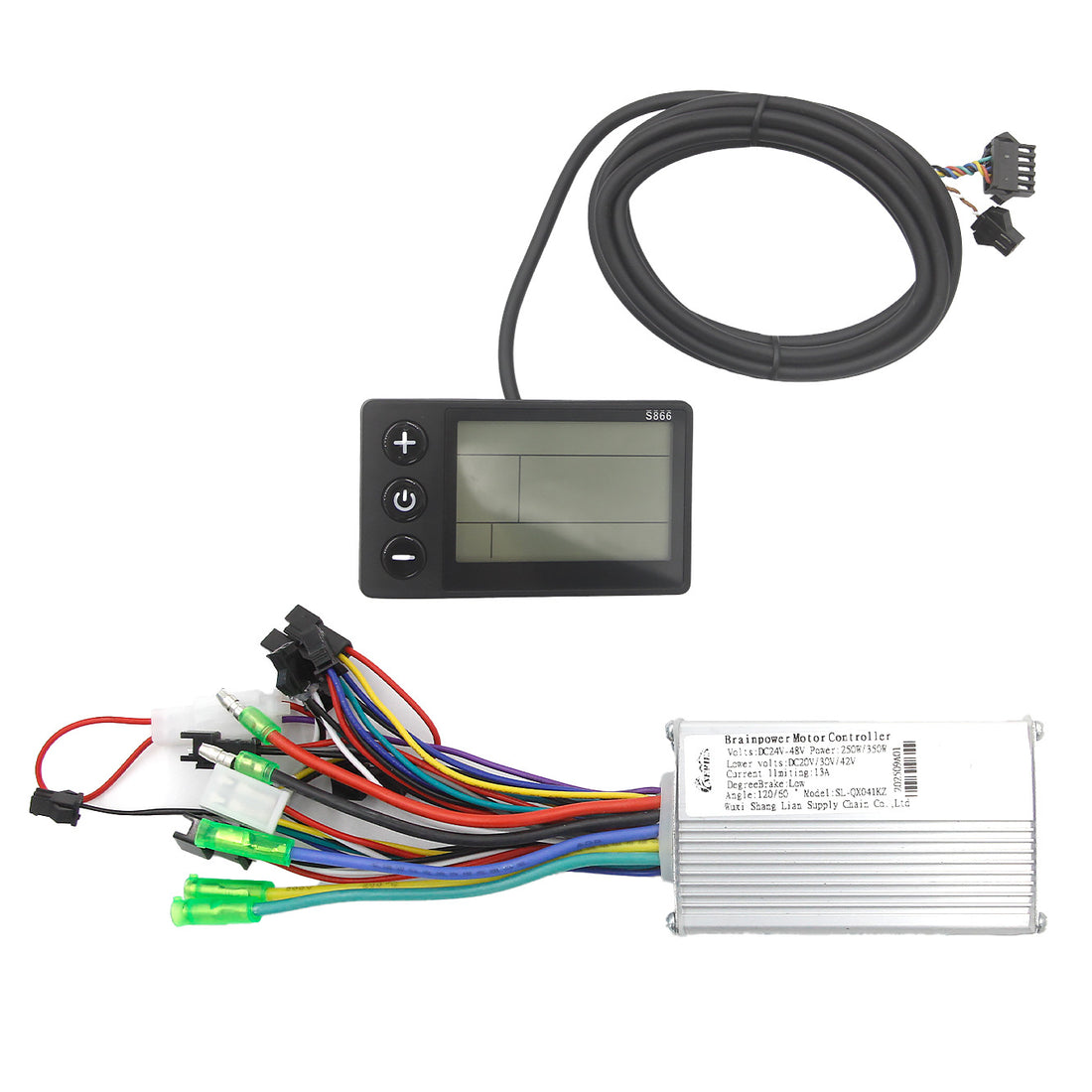 Ebike S866 Controller and LCD Instrument Kit for 24V 48V 250W 350W Lithium Battery Systems