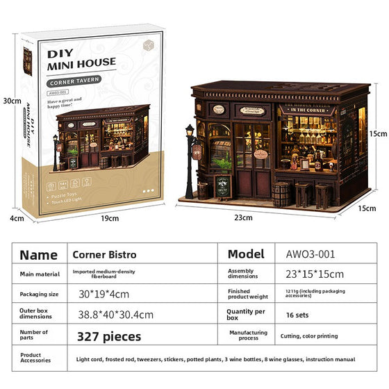 DIY 3D Wooden Building Model with Lights product image 6
