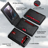 Men's RFID Blocking Leather Card Holder with Auto Eject