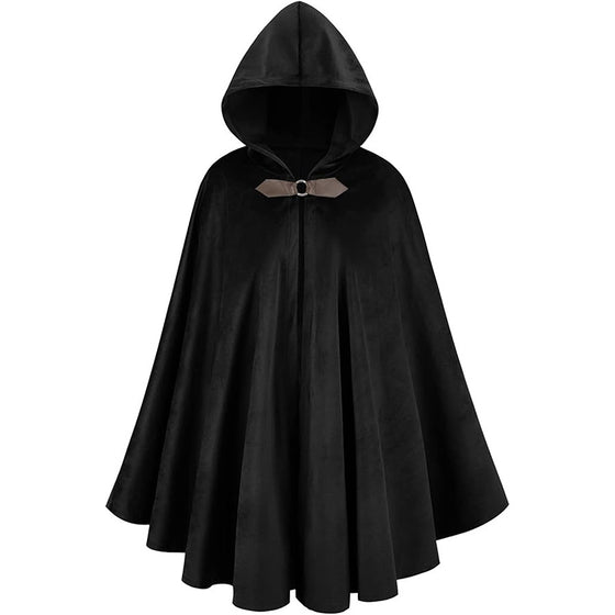 Double-Sided Wearable Polyester Hooded Cape for Halloween and Christmas Costume