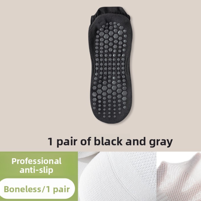 Men's Non-Slip Cotton Yoga Socks Short Anti-Skid Pilates Sport Training Floor Pilates Socks