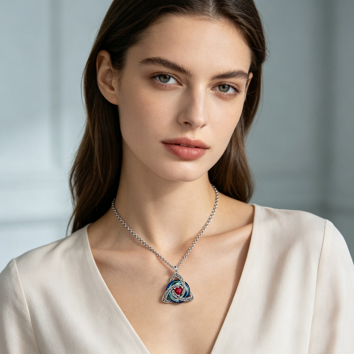 Celtic Knot Birthstone Necklace