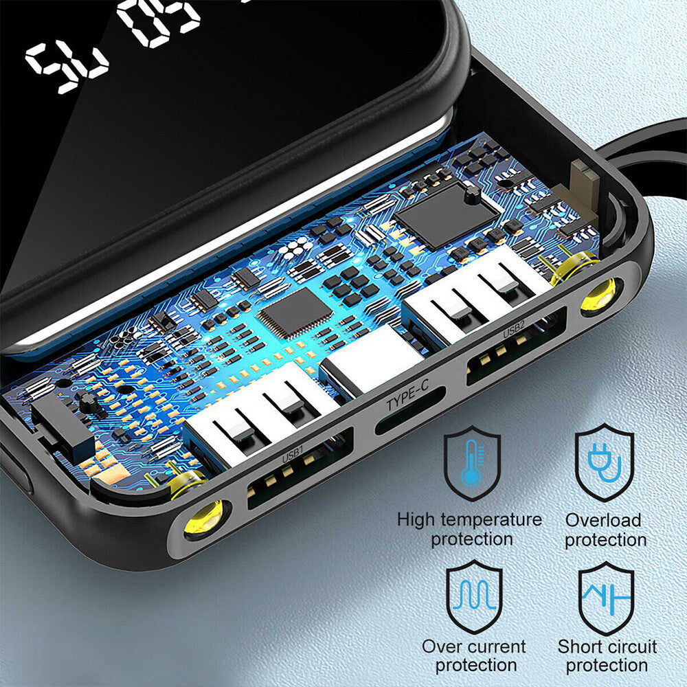 9000000mAh Power Bank Fast USB Charging External Pack