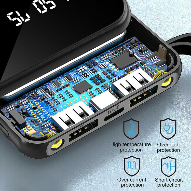 9000000mAh Power Bank Fast USB Charging External Pack