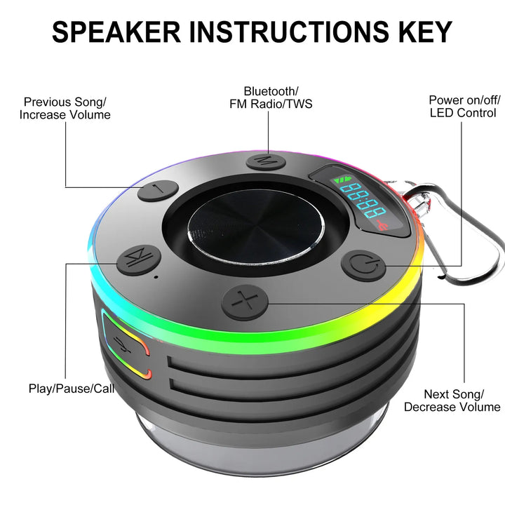 AquaBeats speaker suction mount