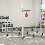Freestanding punching bag stand 2 in 1 design in white