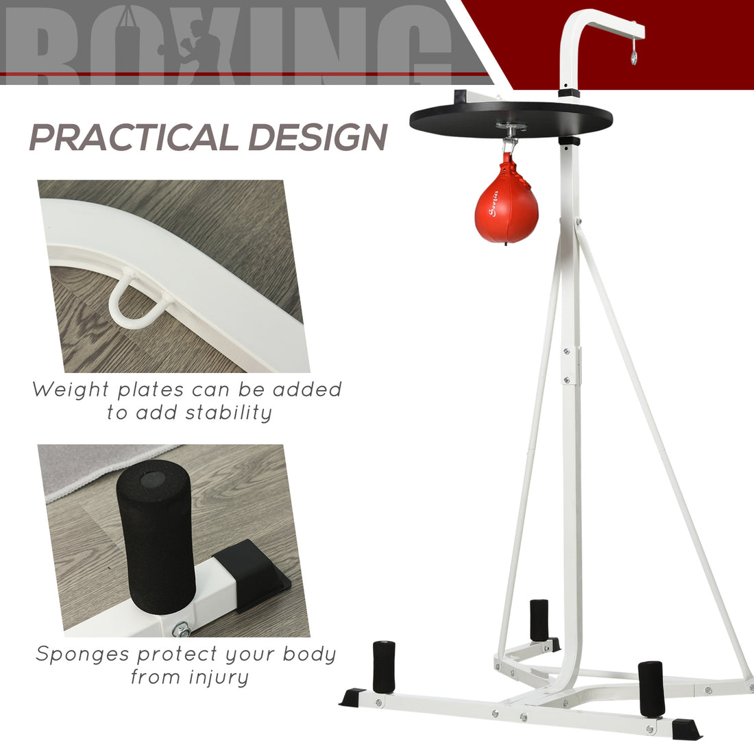 Punching bag stand adjustable height adjustment