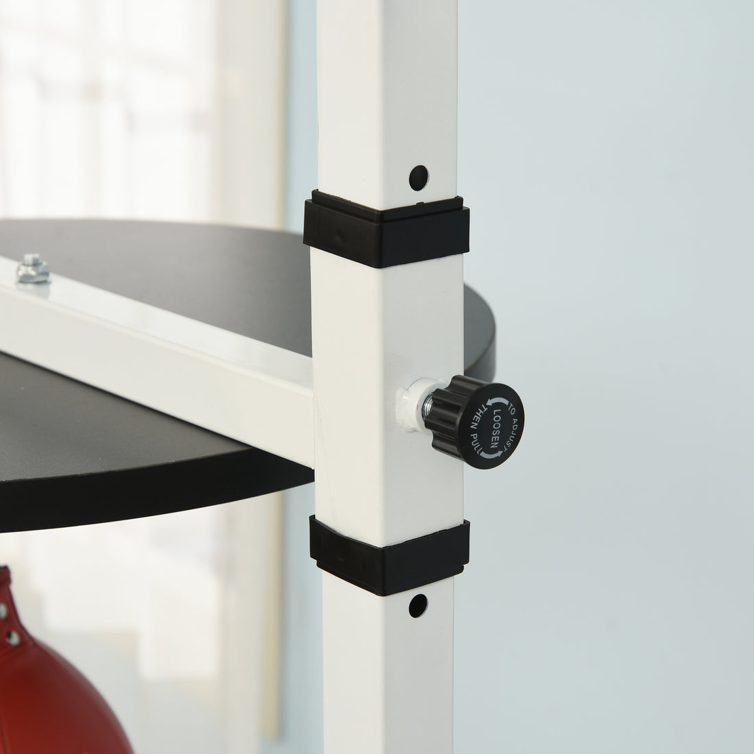 Punching bag stand steel frame construction