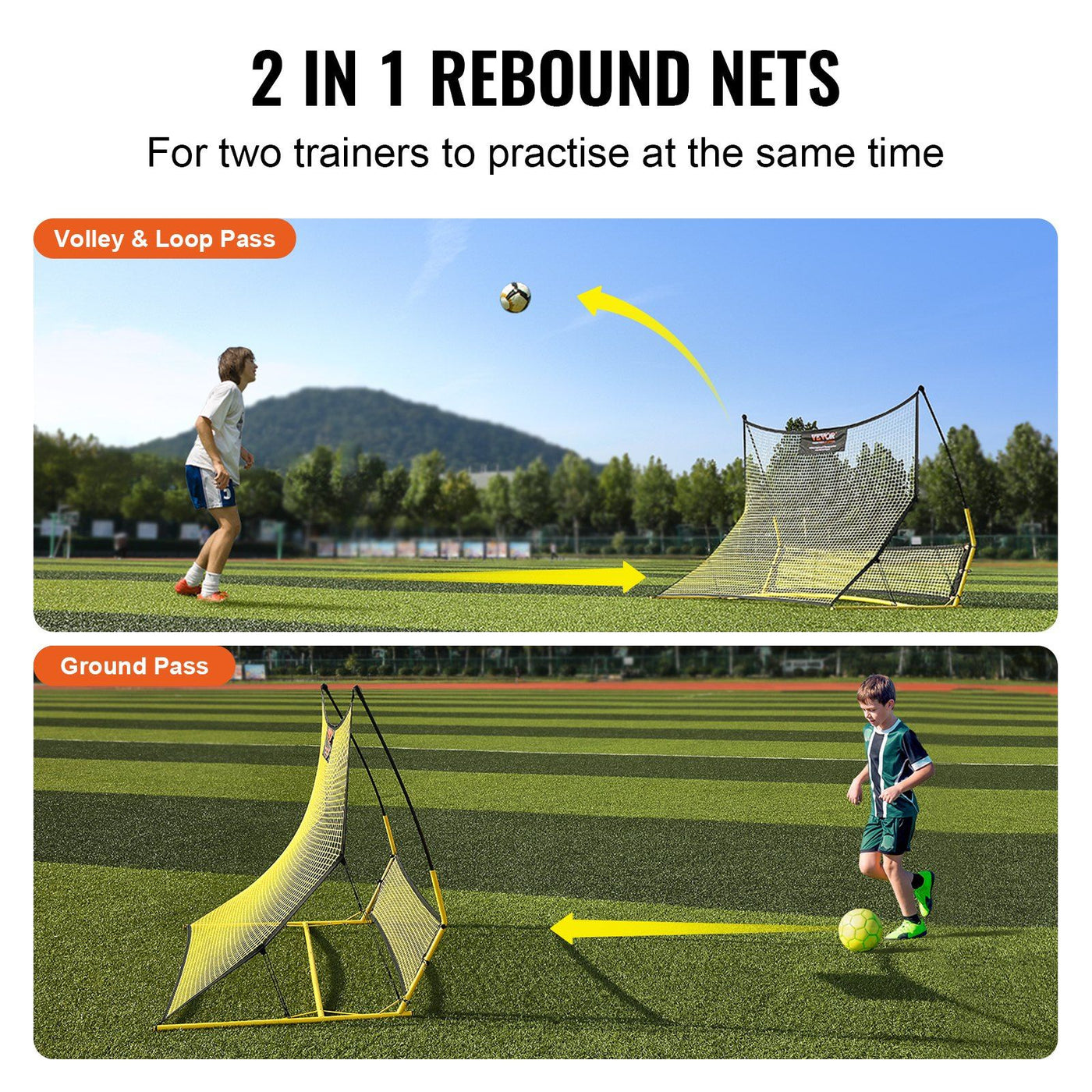 2-in-1 Soccer Rebounder Training Net lifestyle use