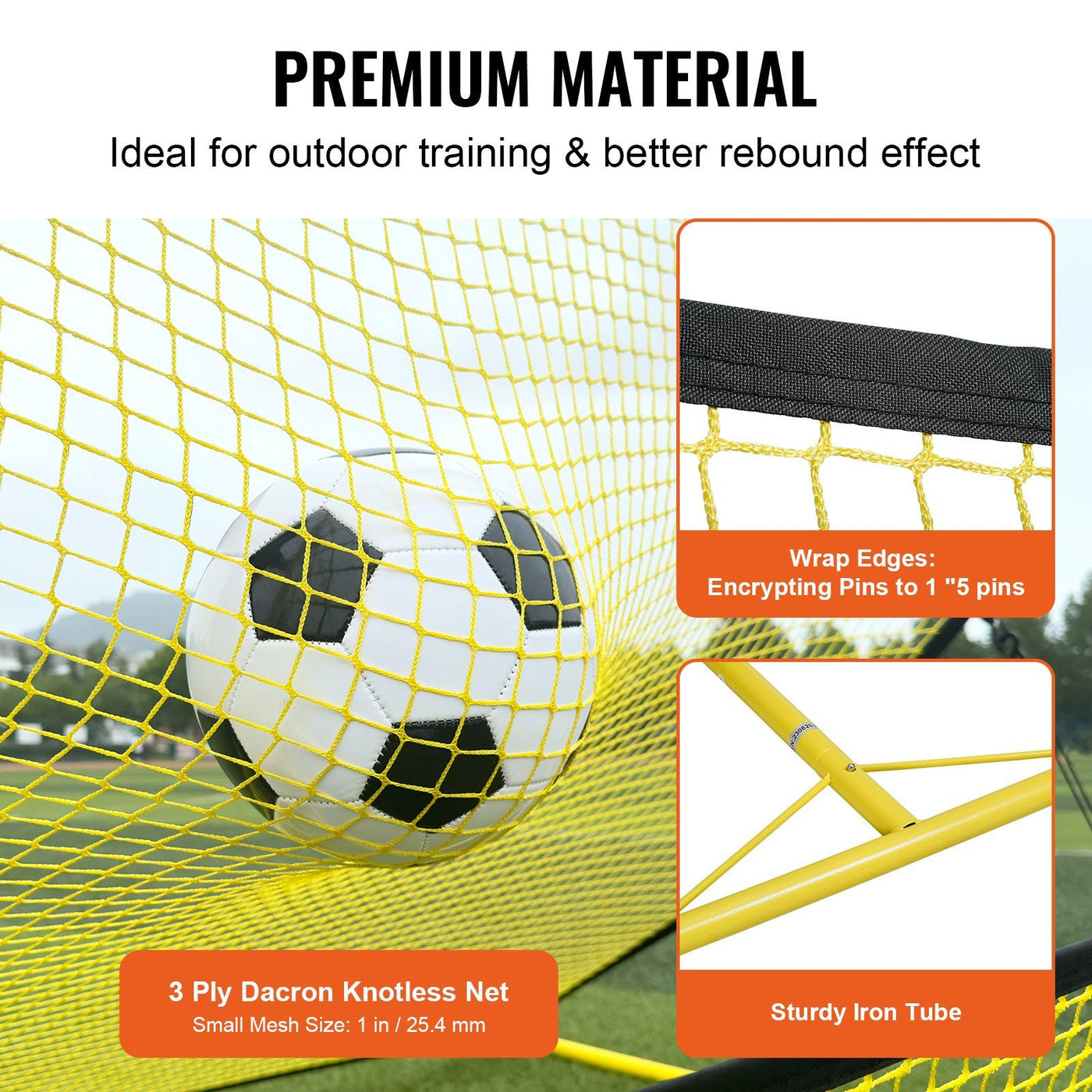 2-in-1 Soccer Rebounder Training Net soccer rebounder net angle 4