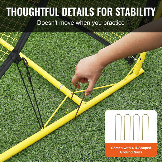 2-in-1 Soccer Rebounder Training Net soccer rebounder net angle 6