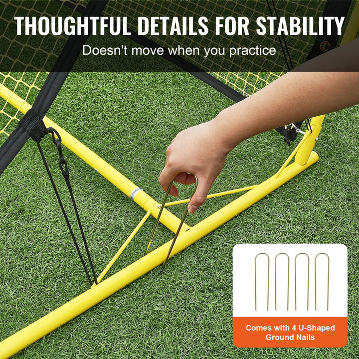 2-in-1 Soccer Rebounder Training Net soccer rebounder net angle 6
