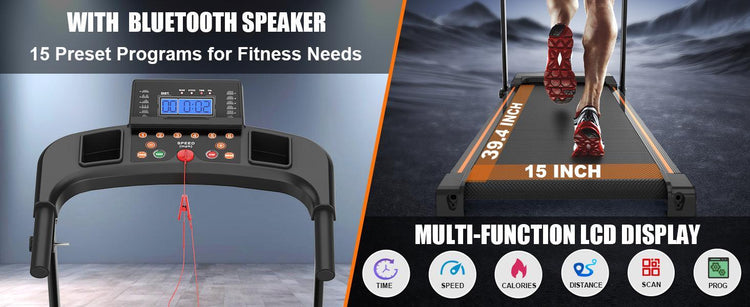 Smart walking treadmill full specifications view