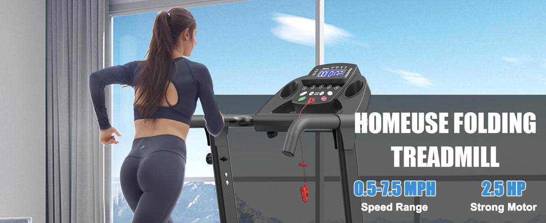Foldable smart treadmill control panel detail