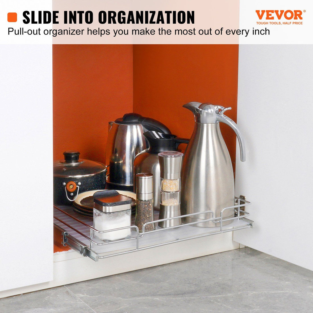 20-Inch Pull-Out Cabinet Organizer detail close-up