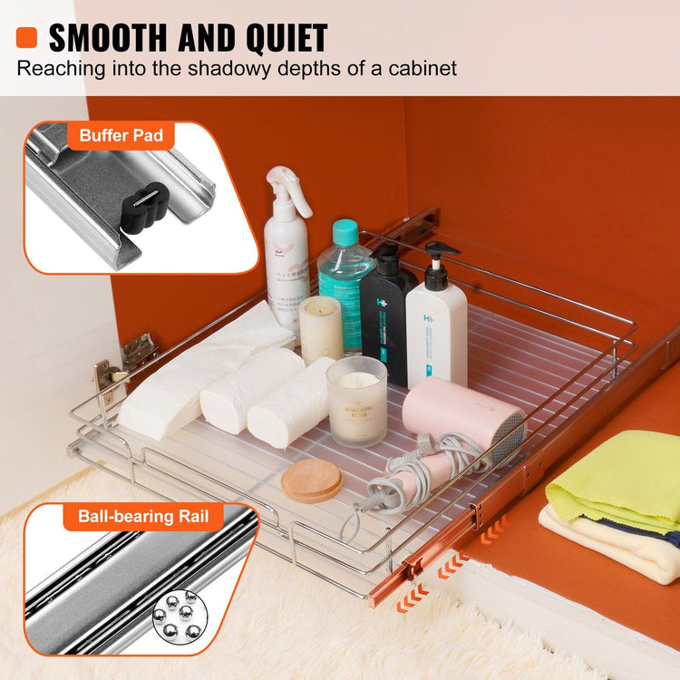 20-Inch Pull-Out Cabinet Organizer in-use view