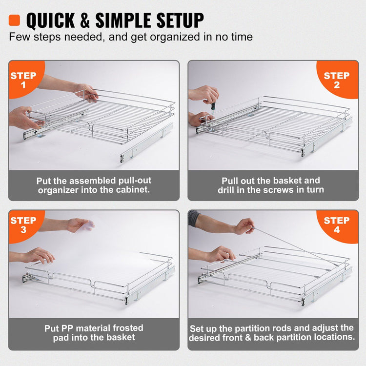 20-Inch Pull-Out Cabinet Organizer feature detail