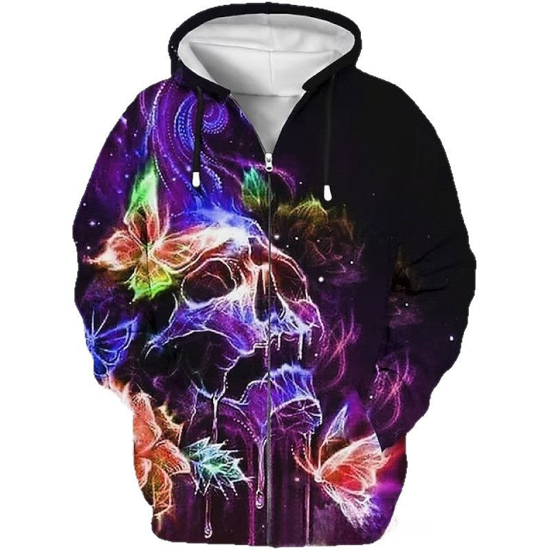 3D Digital Print Fleece Hooded Sweatshirt