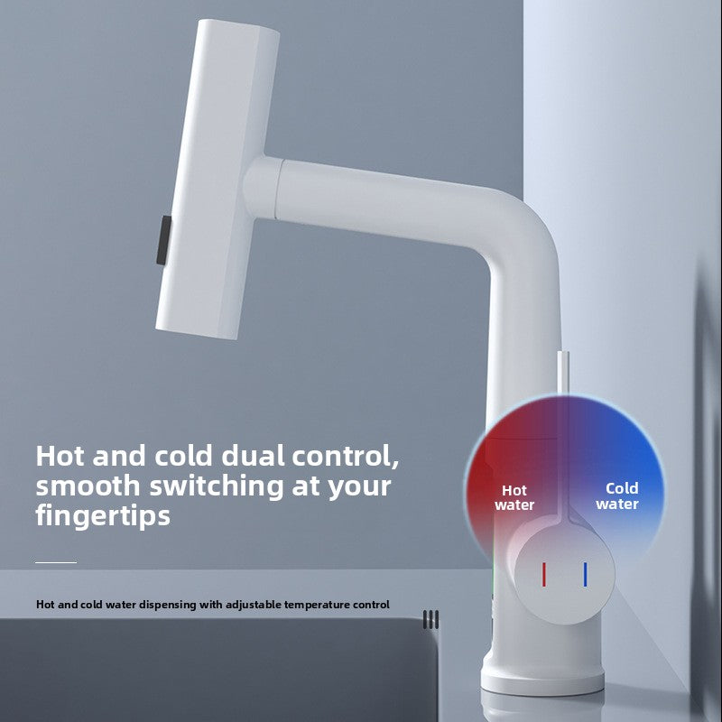 Adjustable Height Pull Out Basin Faucet