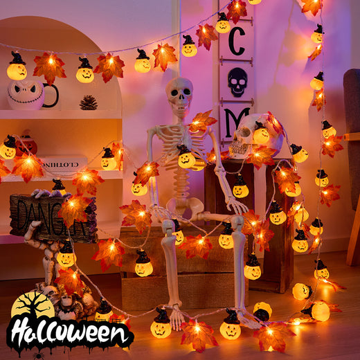 Maple Leaf Pumpkin LED Decorative Light String