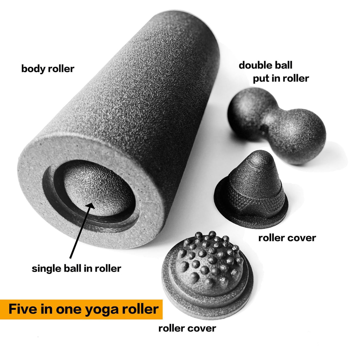 Hollow Yoga Column Peanut Ball Five-Piece Set EPP Foam Roller