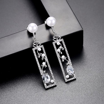 Pearl Earrings, Opal Earrings, Creative Long Earrings