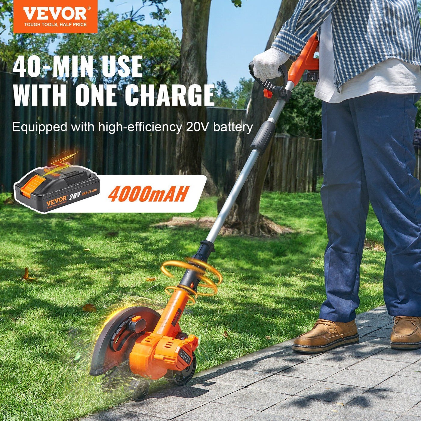 20V Cordless Lawn Edger Kit detail view