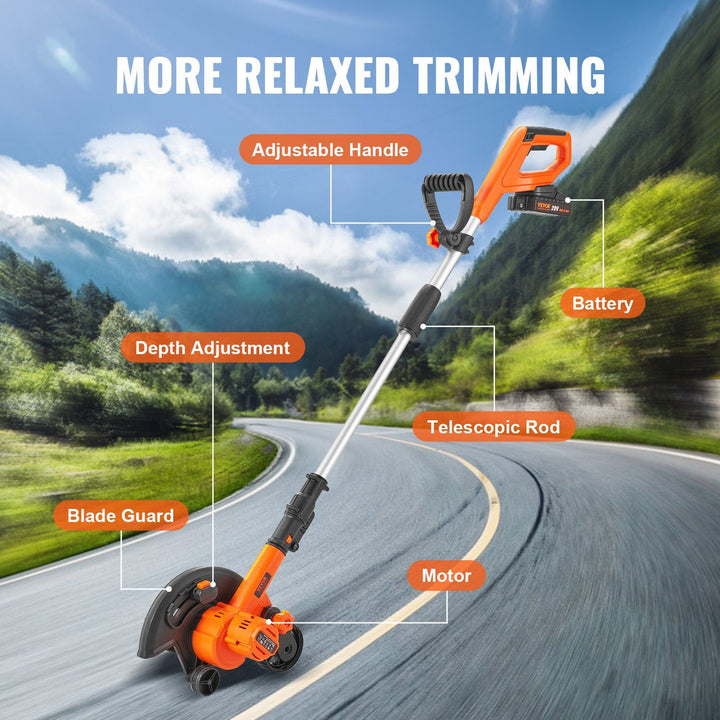 20V Cordless Lawn Edger Kit angled view