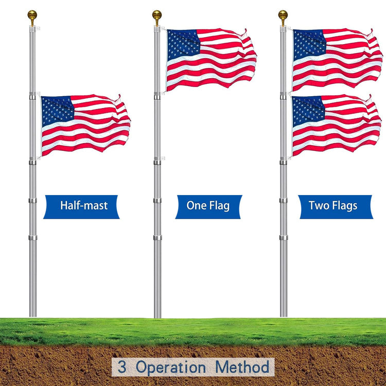 20 ft. Telescopic Aluminum Flagpole packaging view